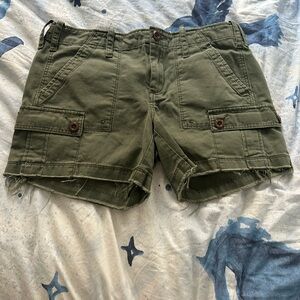 Olive Green Women's Cargo Shorts